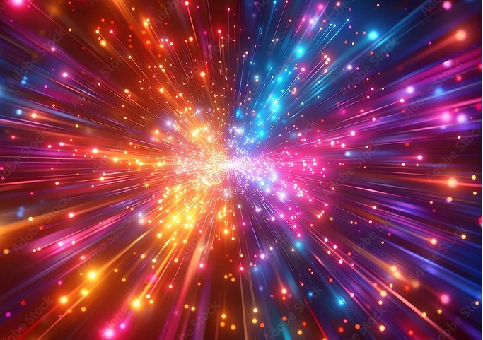 一点からの光のスパークはアインシュタインが語った愛の本質